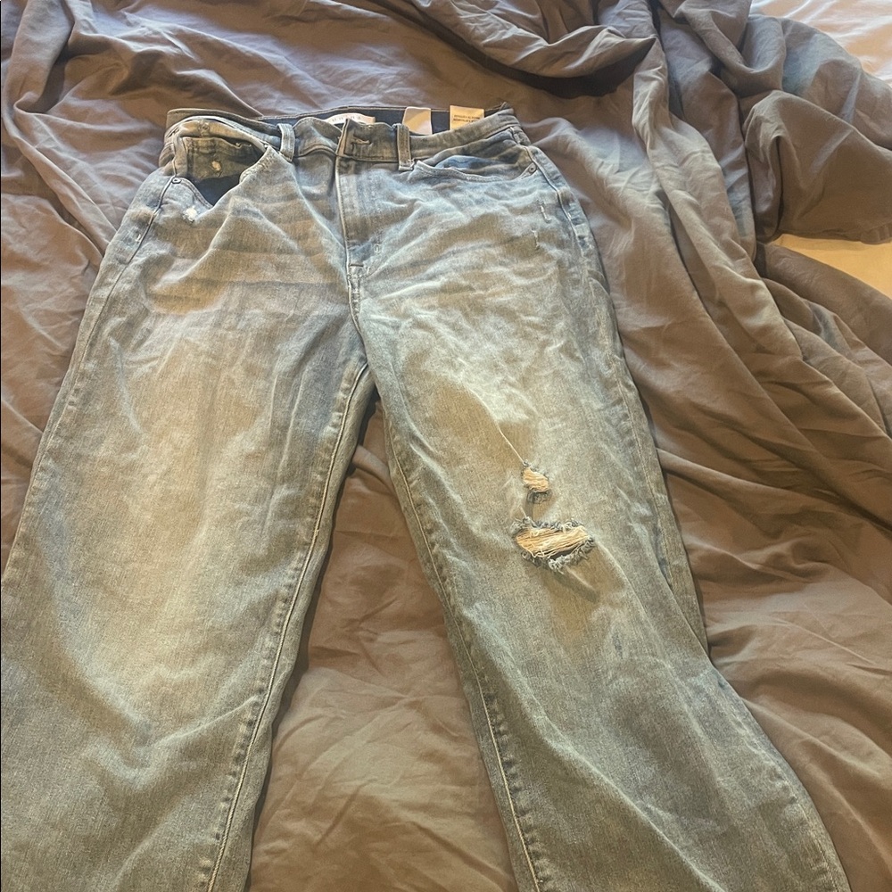 Eunina High Rise Wide Leg Jeans in Denim Blue